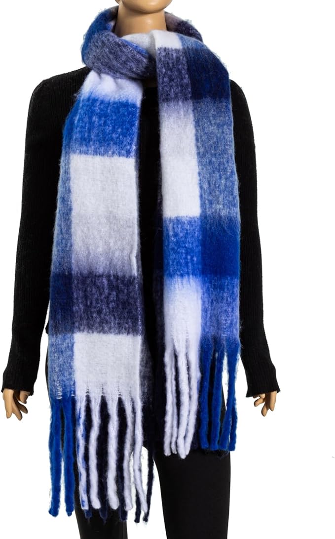 Winter Women Chunky Scarf Warm Blanket Big Thick Large Oversized Wrap Colorful Long Solid Scarves