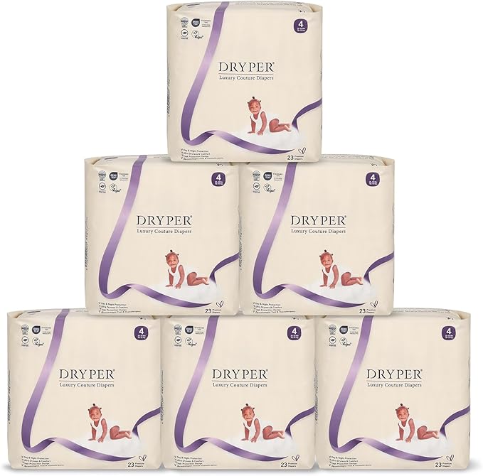 Baby Diapers, DRYPER Disposable Diaper, Size 4 Diapers (22-33 lbs), 3D Leak Guards & Wetness Indicator, Ultra-Soft & Thin, Fast Water Absorption Nappies, 138 Count