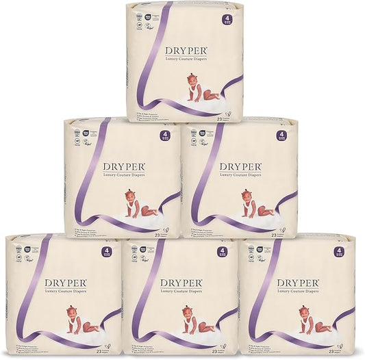 Baby Diapers, DRYPER Disposable Diaper, Size 4 Diapers (22-33 lbs), 3D Leak Guards & Wetness Indicator, Ultra-Soft & Thin, Fast Water Absorption Nappies, 138 Count