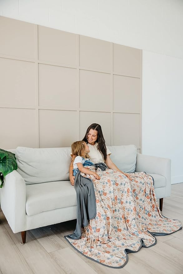 Copper Pearl Jumbo 3-Layer Blanket: Soft Quilt for Boys and Girls | Breathable, Cozy, Toddler Blanket | Newborn Baby Quilt | 46x46 Premium Polyester/Rayon | Eden