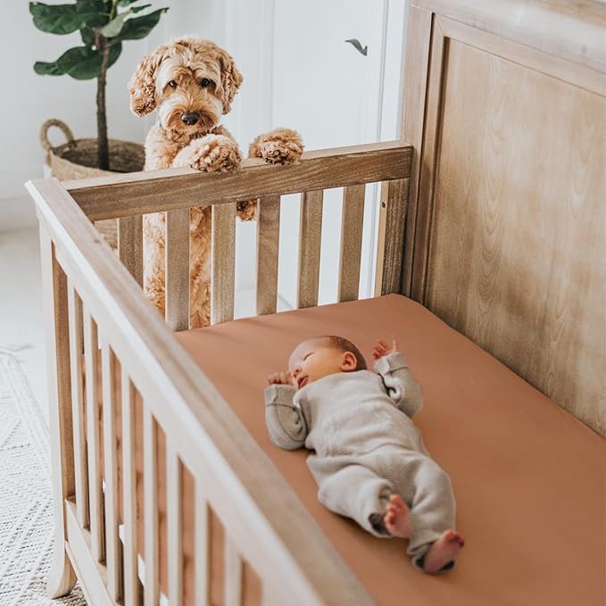 GRSSDER Stretch Ultra Soft Jersey Knit Fitted Crib Sheets Set 2 Pack, Universal Fit All Standard Crib Mattress Pads Safe and Snug, Crib Fitted Sheet with Deep Pocket, Original Design for Baby
