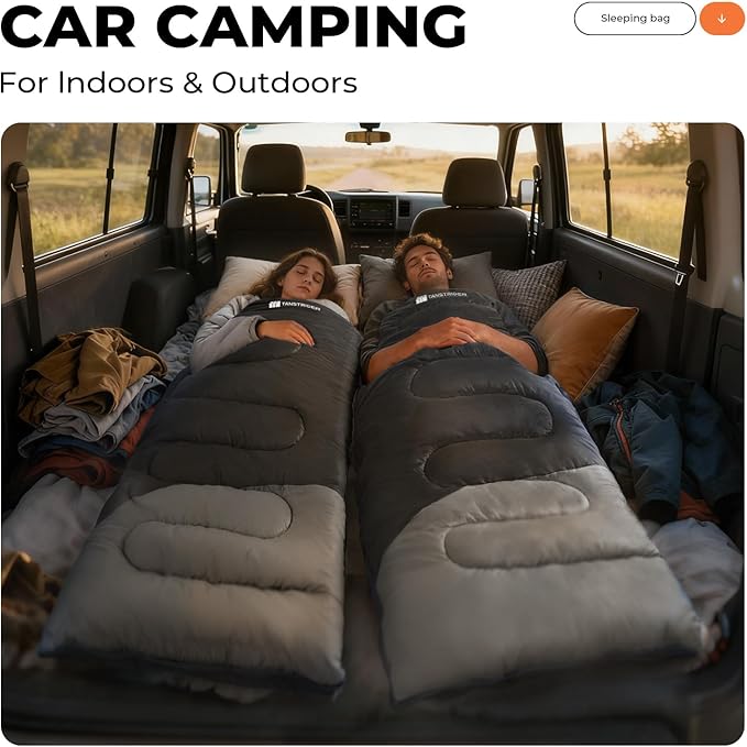 Sleeping Bags for Adults Warm Weather,Backpacking Compact Lightweight Camping Sleeping Bag with Compression Sack for Kids,Camping Essentials Gear for Hiking,Travel,Climb,Outdoor, Indoor