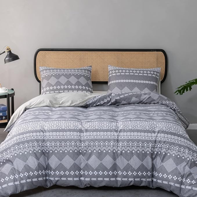 Lekesky White Duvet Cover Queen Size, Comforter Covers Queen 3pc Ultra Soft 100% Washed Microfiber Breathable Bedding Duvet Cover Set with Zipper Ties (1 Comforter Cover 90x90 +2 Pillow Cases)