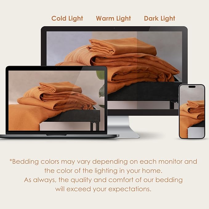 DAPU 100% Linen Duvet Cover Set - Pure Natural French Flax Linen with Corner Ties and Zipper Closure Soft Breathable Durable for Hot Sleepers 1 Duvet Cover 2 Pillowcases (Sunrise, King)