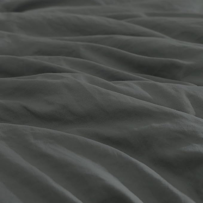 WRENSONGE Queen Comforter Set- 7 Pieces Soft Grey Bed in a Bag with Fitted Sheet, Flat Sheet, 2 Pillow Shams, and 2 Pillowcases- Warm Bedding Sets Queen for All Season