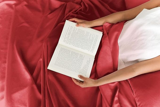 Cal King 6 Piece Sheet Set - Comfy Breathable & Cooling - Ultra Soft Hotel Luxury Bedding Set w/ 8-16 Inch Deep Pockets - 1 Flat & 1 Fitted Sheet & 4 Pillowcases - Cozy, Wrinkle Free & Easy Care - Red