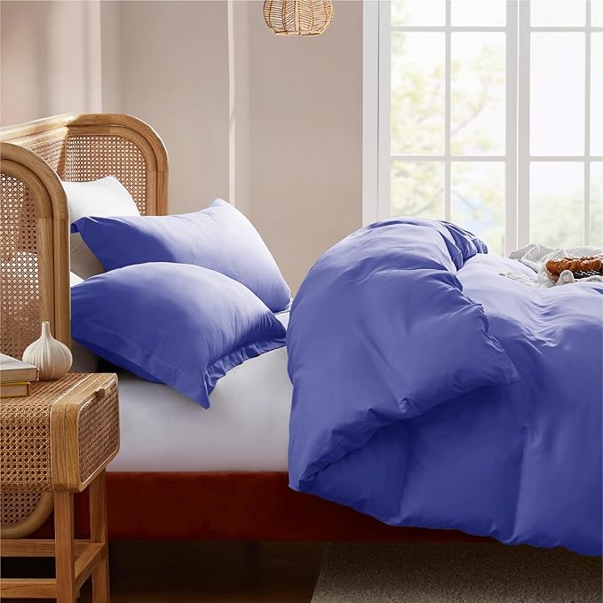 Nestl Twin Duvet Cover Set - Soft Double Brushed Royal Blue Duvet Cover Twin XL, 2 Piece, with Button Closure, 1 Duvet Cover 68x90 inches and 1 Pillow Sham
