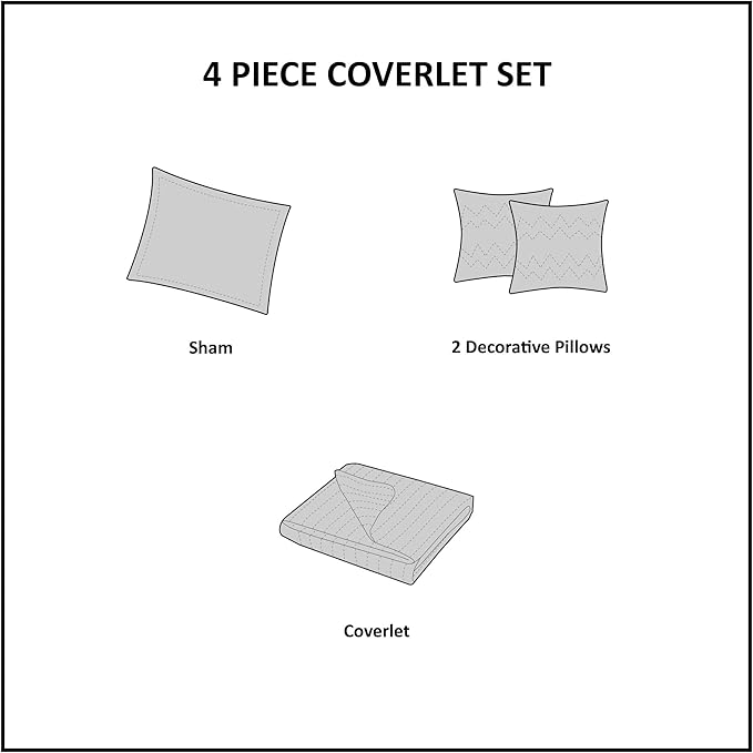 Intelligent Design Kids Reversible Cotton Quilt Set - Vibrant Fun, Playful Print, All Season Children Bedding Coverlet Bedspread, Decorative Pillow, Bedroom Décor, Twin/Twin XL, Cloud Pink 4 Piece