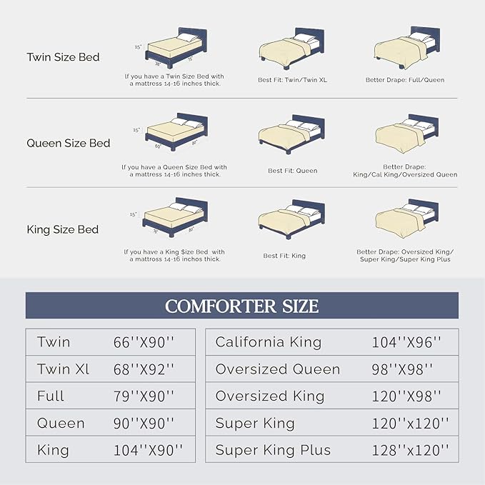 Andency Navy Blue Pinch Pleat Comforter Twin(66x90Inch), 2 Pieces(1 Pintuck Comforter, 1 Pillowcase) Microfiber Pintuck Comforter Set Down Alternative Comforter Bedding Set