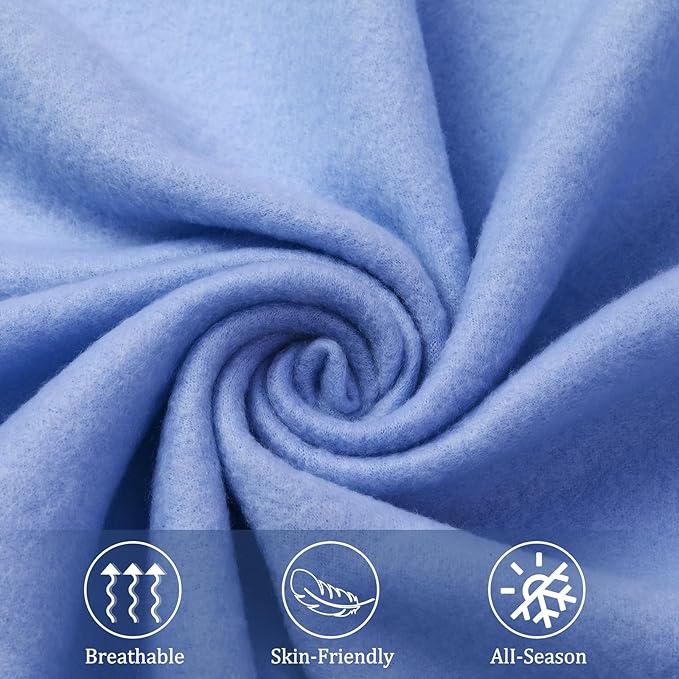 Kinlop Fleece Blanket Bulk 60 x 50 Inch Soft Lightweight Fleece Cozy Blanket Warm Throw Plush Pet Throw for Bed Couch Sofa Home Office Wedding Gifts Travel Camping(Soft Velvet Blue,40 Packs)