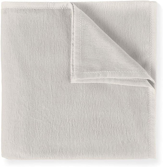 Peacock Alley All Seasons Luxury Cotton Blanket – 100% Long Staple Cozy Cotton Blanket for Sofa, Bed, and Crib - King, California King, Flint