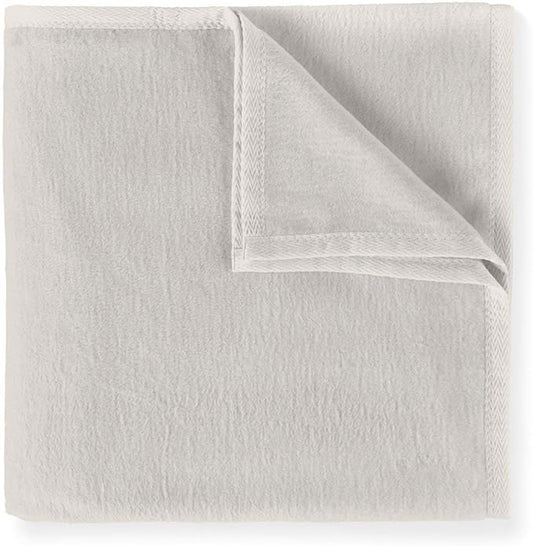 Peacock Alley All Seasons Luxury Cotton Blanket – 100% Long Staple Cozy Cotton Blanket for Sofa, Bed, and Crib - Queen, Flint