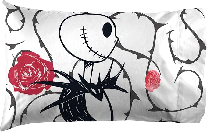 Jay Franco Disney Nightmare Before Christmas Moonlight 5 Piece Twin Bed Set - Includes Reversible Comforter & Sheet Set - Features Jack Skellington and Sally - Super Soft Microfiber