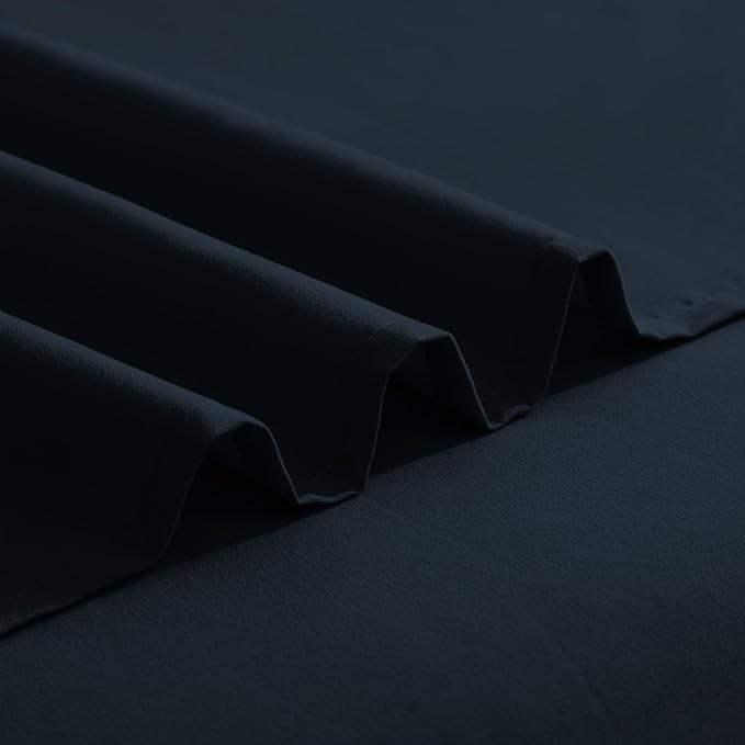 Elegant Comfort 1500 Premier Hotel Quality 4-Piece Bed Sheet Sets, Deep Pockets - Luxurious Wrinkle Free & Fade Resistant, King, Black