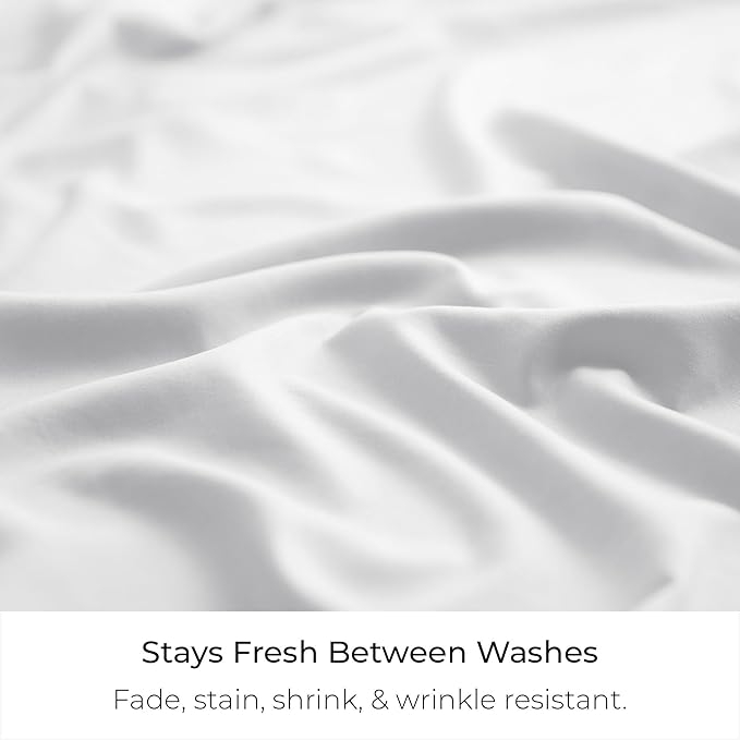 Mellanni Bed Skirt King Size - Bed Skirting - 15-Inch Tailored Drop Pleated Dust Ruffle - Hotel Luxury Bedding - Wrinkle, Fade, Stain Resistant - 1 Bedskirt (King, White)