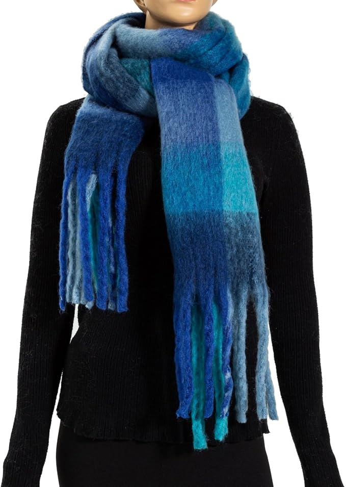 Winter Women Chunky Scarf Warm Blanket Big Thick Large Oversized Wrap Colorful Long Solid Scarves
