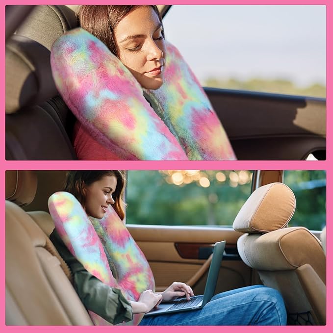 Travel Cars Pillow Seat Belt Removable U-Shaped Pillow Gift for Birthday Holiday Adults Sleeping Camping Support Head and Neck on Trips Long Car Ride Essentials