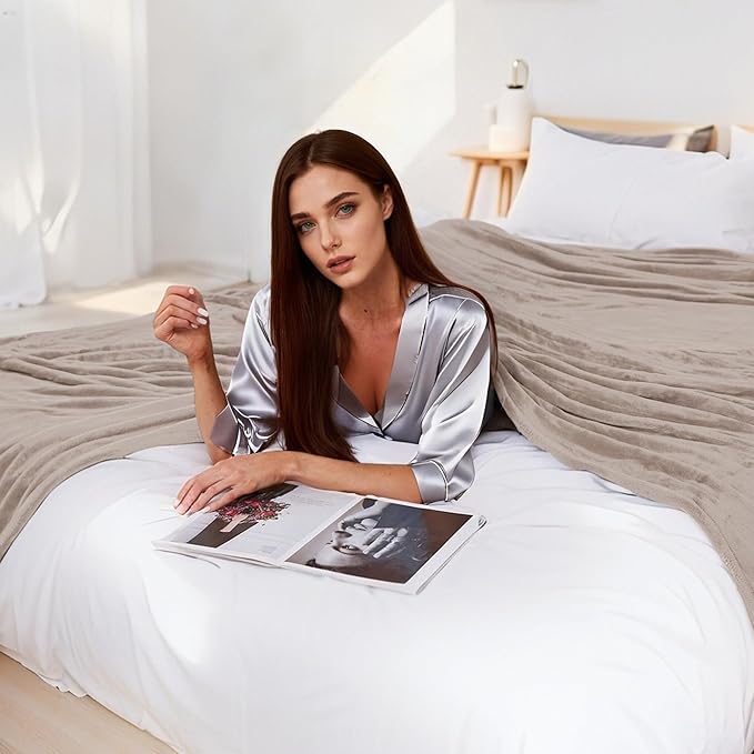 Electric Heated Blanket 72"x84" Full Size Flannel Heated Blanket, Cozy & Warm for All Night, 4 Heat Settings & 10 Hours Auto Off, Machine Washable, Linen