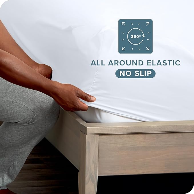Bare Home 5-Pack Fitted Bottom Ultra-Soft Sheets California King - Premium 1800 Ultra-Soft Wrinkle Resistant Microfiber - Deep Pocket (Cal King, White)