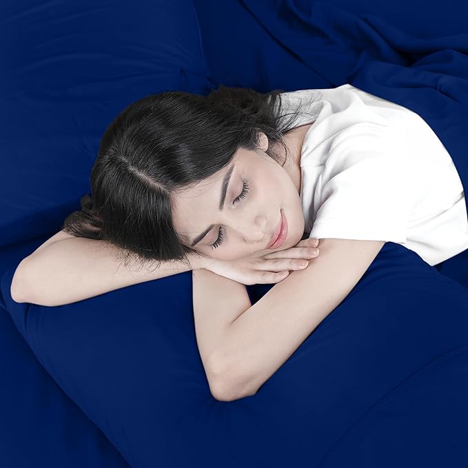 Utopia Bedding Queen Size Sheet Set – 4 Piece Bed Sheets, Soft and Breathable Microfiber, Includes 1 Fitted Sheet, 1 Flat Sheet and 2 Pillowcases – Oeko-Tex - (Royal Blue)