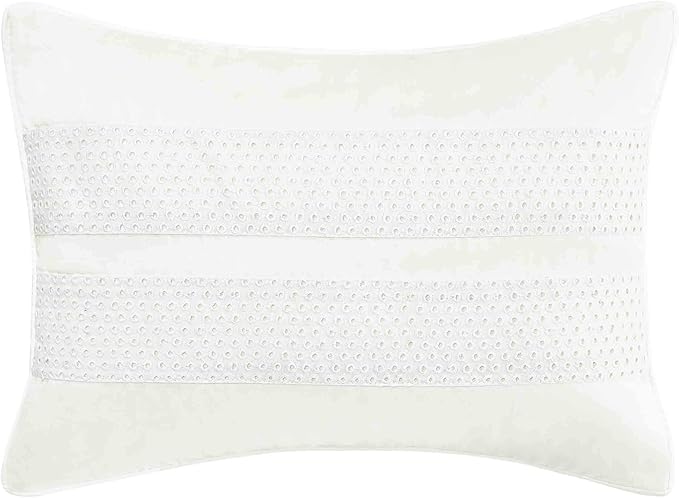Laura Ashley - Twin Comforter, Soft Reversible Bedding Set, Includes Matching Shams with Bonus Euro Shams & Throw Pillows, Dorm Room Essentials (Nora Blue, Twin)