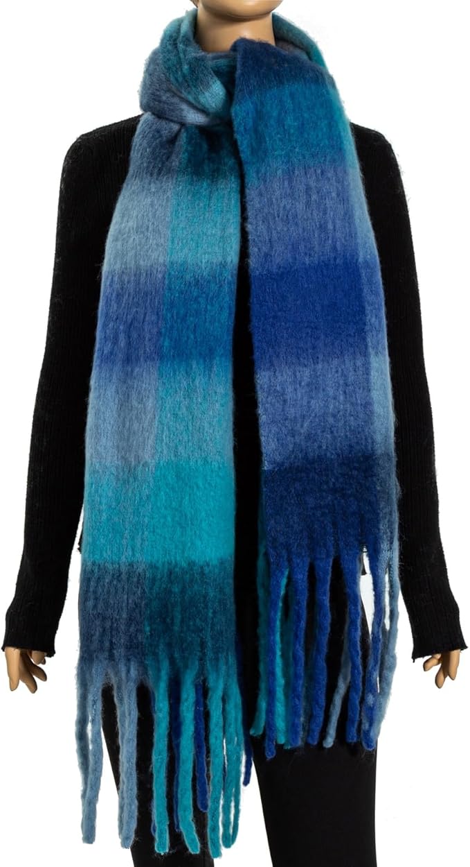 Winter Women Chunky Scarf Warm Blanket Big Thick Large Oversized Wrap Colorful Long Solid Scarves