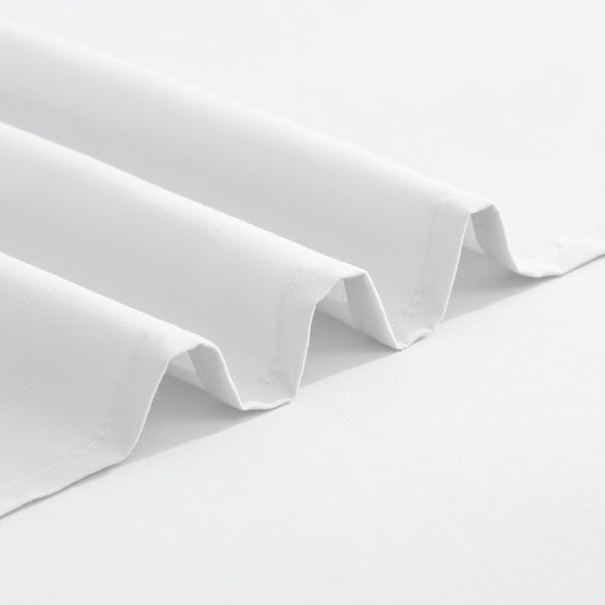 Elegant Comfort Luxurious 1500 Premium Hotel Quality Microfiber Three Line Embroidered Softest 4-Piece Bed Sheet Set, Wrinkle and Fade Resistant, RV Short Queen, White