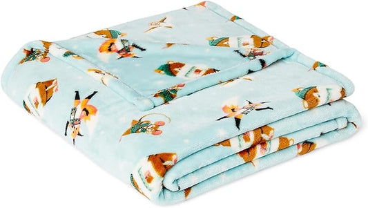 Amazon Basics Kids Fleece Blanket, Ultra-Soft Lightweight Throw for Children, Forest Friends, 50 x 60 Inches