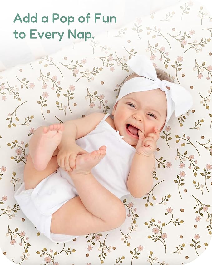 Crib Sheets 2 Pack, Fitted Crib Sheet for Standard Crib Mattress 28x52x9, Ultra Soft Jersey Knit, Breathable Stretchy Deep Pocket, Snug Fit Stays Put, Baby Crib Mattress Sheet