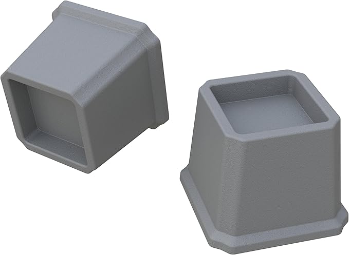Bed Risers 3 Inch Set of 9, Heavy Duty Bed Elevators Risers for Bed Frame 9 Pack Lifts Up 3000 lbs Sofa Table Furniture Riser, Grey