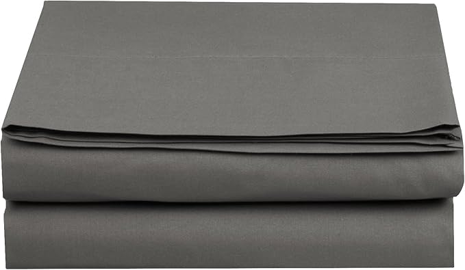 Luxury Flat Sheet on Amazon Elegant Comfort Wrinkle-Free 1500 Premier Hotel Quality 1-Piece Flat Sheet, California King Size, Grey