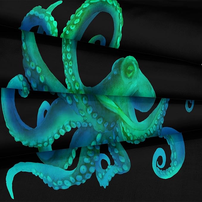 Bedbay Ocean Octopus Comforter Set Queen Size Ocean Animal Comforter Set for Kids Teens Sea Marine Themed Octopus Bedding Tentacles Pattern Queen Bedding Set