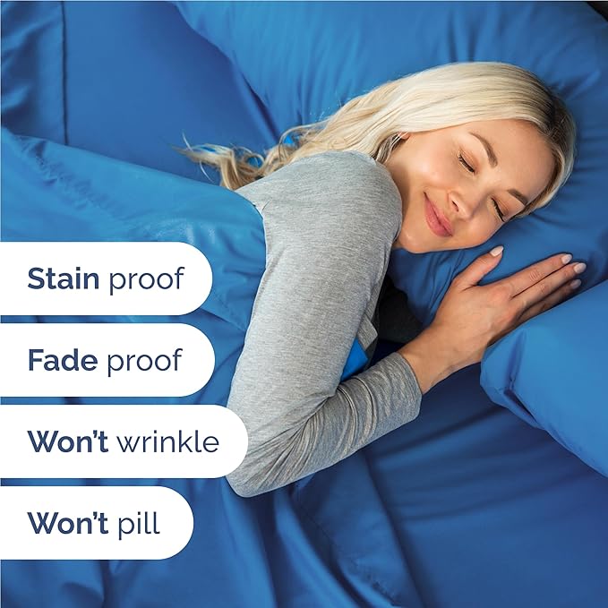 Twin XL 4 Piece Sheet Set - Comfy Breathable & Cooling - Ultra Soft Hotel Luxury Bedding Set w/ 8-16 Inch Deep Pockets - 1 Flat & 1 Fitted Sheet & 2 Pillowcases - Wrinkle Free & Easy Care - Royal Blue