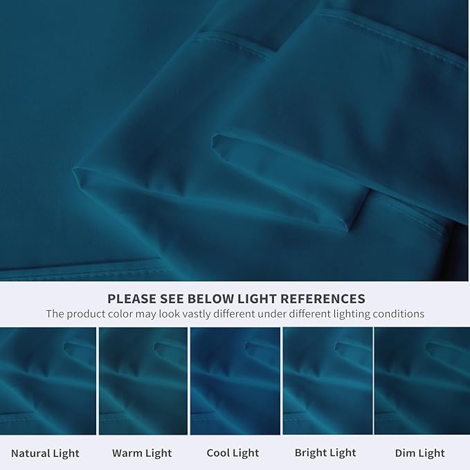 Maple&Stone Full Flat Sheet 6 Pack,Premium Soft & Breathable,Brushed Microfiber Fabric,Anti-Shrinkage & Non-Fading,Bulk Flat Sheets Only Full Size (Teal)
