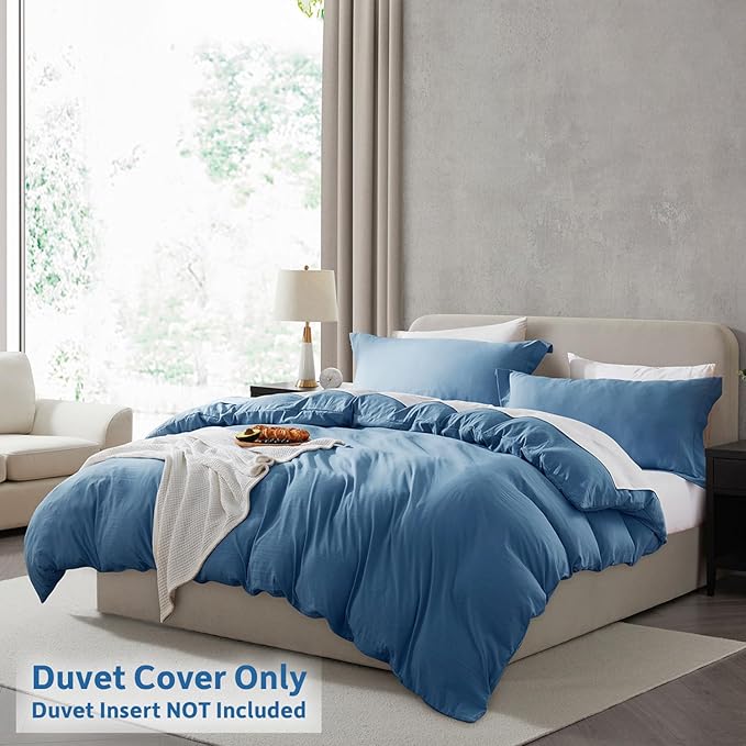 Nestl Blue Heaven Duvet Cover King Size - Soft Prewashed King Duvet Cover Set, 3 Piece, with Zipper Closure, 1 Duvet Cover 104x90 inches and 2 Pillow Shams