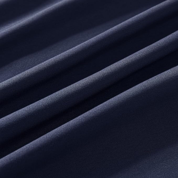 Bed Skirt King Size Ruffled Bed Skirts with Split Corners,14 Inch Drop Dust Ruffle Bed Skirt with Platform, Blue