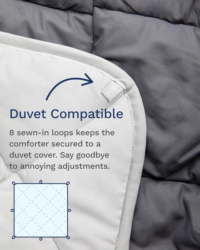 ViscoSoft Queen/Short Queen Microfiber All Seasons Down Alternative Quilted Comforter - Cooling Breathable Premium Soft Reversible Microfiber Duvet Blanket