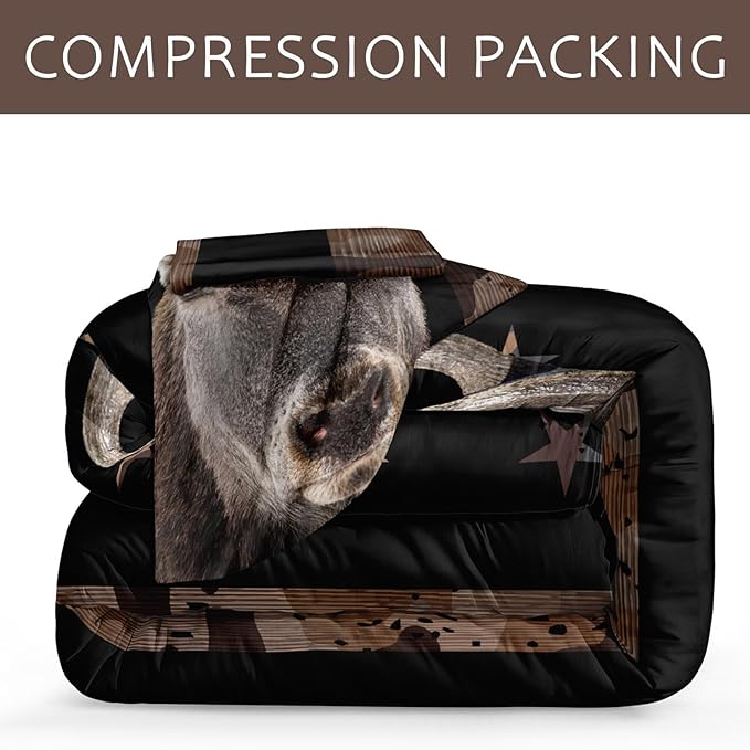 Bedbay American Flag Bed Comforter Set Hunting Deer Bedding Boys Girls Bedroom Decor Camo Bedding Down Alternative Comforter Camouflage Quilt Set 4 Pcs Lightweight Quilt for All Seasons(Deer,Queen)