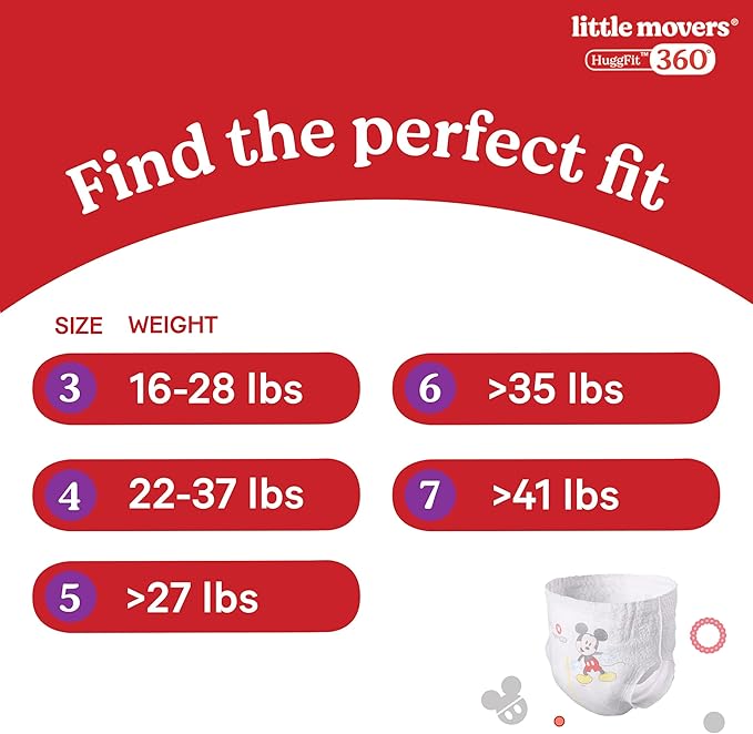 Huggies Size 5 Baby Diapers, Little Movers HuggFit 360° Baby Diapers with 360° Waistband, Size 5 (27+ lbs), 100 Count, Packaging May Vary