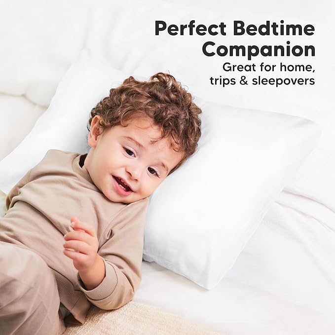 KeaBabies 13 x18 Toddler Pillowcase, Waterproof - Soft Waterproof Toddler Pillow Protector Cover for Kids, Boys, Girls, Durable Machine Washable, Small Travel Pillow Sold Separately (Soft White)