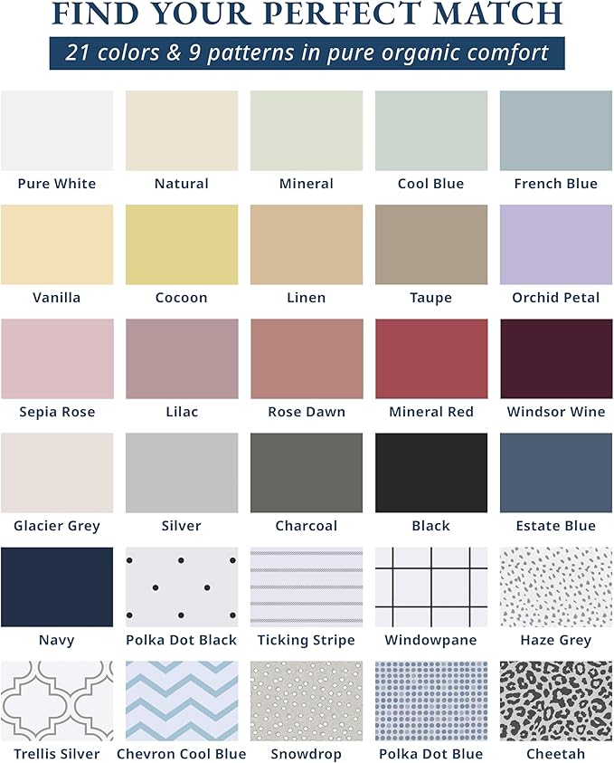 LANE LINEN 100% Organic Cotton California King Sheets Set, 4-Piece Pure Organic Cotton Long Staple Percale Weave Soft Best Bedding Sheets for Bed, Breathable, Fits Mattress Upto 15" Deep - Rose Dawn