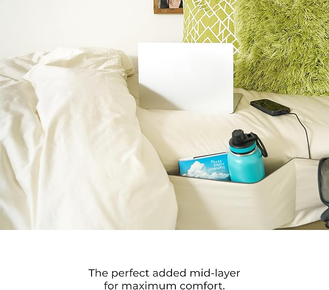 NEST and NOOKS 100% Cotton Flat Sheet | 400 Thread Count | Soft & Durable Dorm Bedding, Breathable All-Season Comfort, Twin XL Size for College Dorm Beds | Fits 39" x 80" x 13" Mattress | Lavender