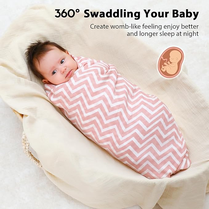 Yoofoss Muslin Swaddle Blankets, Organic Baby Blankets, 47 x 47 Inches Receiving Blanket for Baby Boys and Girls, Baby Essentials for Newborns Soft Breathable