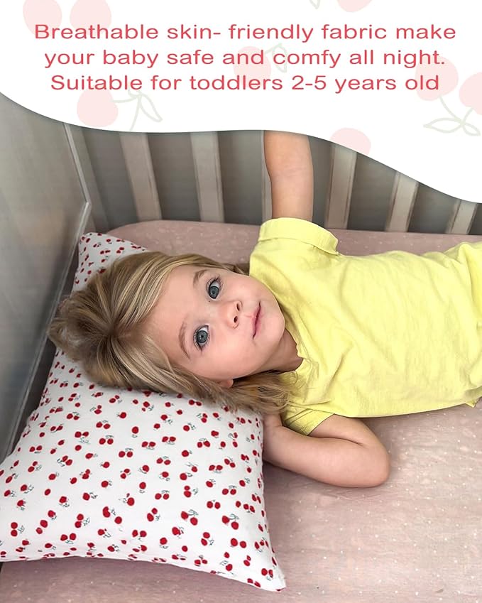 ALVABABY Toddler Pillowcases 2 Pack Muslin Cotton&Stretchy Kids Pillow Cover Fit 13"x 18" or 12"x16" Envelope for Girl Boy Sleepy Travel 2TPMN01A