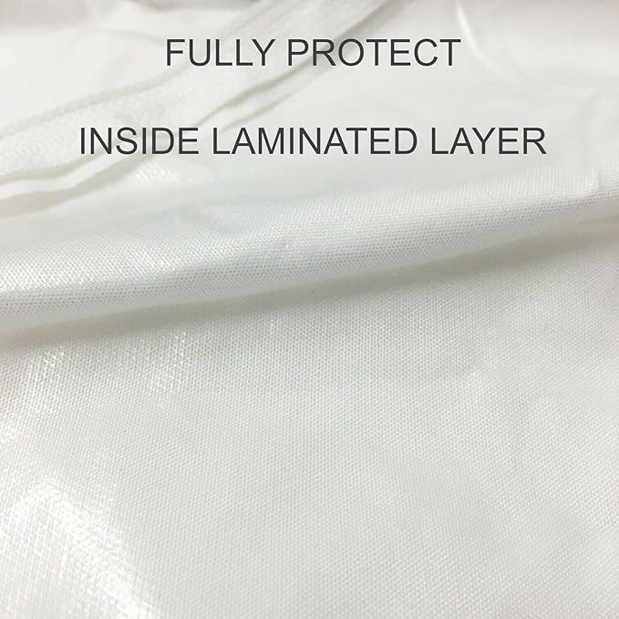 Linen Store Premium Mattress Protector Cover Microfiber Waterproof Zippered Mattress Encasement Cover, Velcro Zip, Ultra Soft - Twin Size