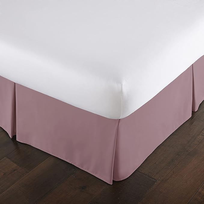 Southshore Fine Living, Inc. Hotel Quality Twin Bed Skirt - 15" Drop, Elegant Pleated Design, Premium Dust Ruffle/Twin Size Bed Skirt, Easy Care, Luxury Bed Skirt Twin Size, Lavender