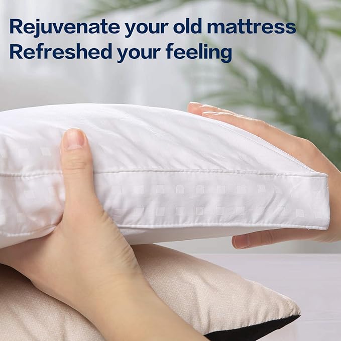 COHOME Twin Size Mattress Topper Extra Thick Cooling Mattress Pad 400TC Cotton Top Plush Down Alternative Fill Pillow Top Mattress Cover with 8-21 Inch Deep Pocket (39x75 Inches, White-Classic)