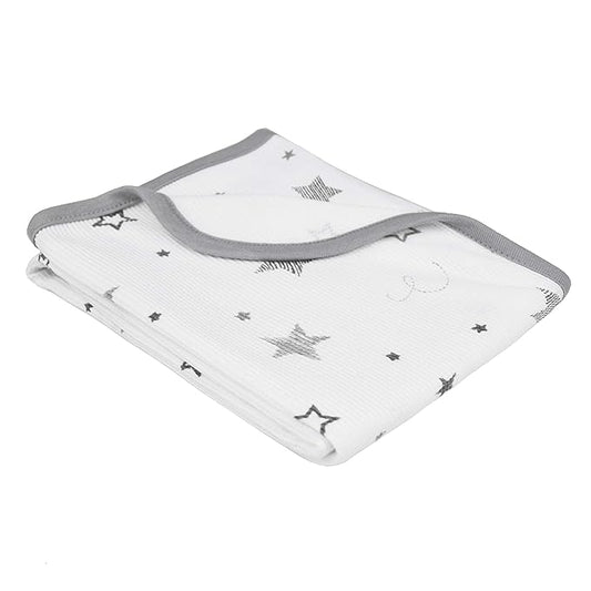 American Baby Company 100% Cotton Thermal Waffle Swaddle Blanket (30" x 40"), Soft, Breathable & Stretchy, Super Stars, for Boys and Girls, Perfect for Swaddling, Travel and Gifting