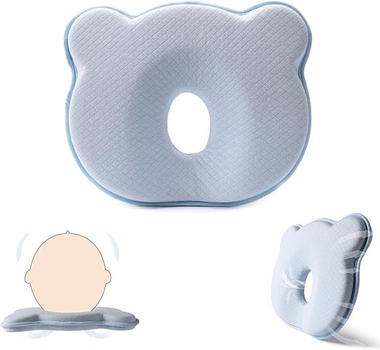 Baby Infant Support Cushion,Cute Cartoon Bear Soft and Cozy Pillow, Breathable Bedding Set for Infants (not Pillow)