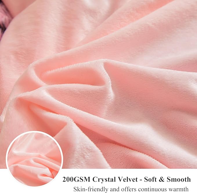 XeGe Cheetah Print Fluffy Faux Fur Duvet Cover Set, 2 Pieces Soft Plush Shaggy Fuzzy Bedding Set(1 Faux Fur Leopard Print Comforter Cover + 1 Furry Pillowcase), Zipper Closure(Twin, Black and Pink)